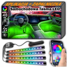 tasma-led-do-samochodu-ledy-rgb-gadzety-kabiny-4w1-zestaw-zapalniczka-apka