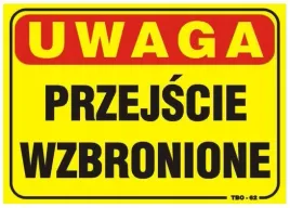 tabliczka-tablica-35-25cm-uwaga-przejscie-wzbronione