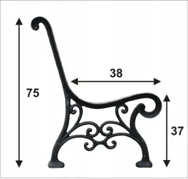 noga-nogi-zeliwna-do-lawki-parkowa-75cm