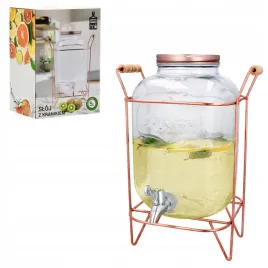 sloj-5l-na-stojaku-z-kranikiem-zakretka-metalowa-na-napoje-sok-wino-nalewki