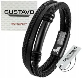 bransoletka-meska-skorzana-czarna-z-grawerem