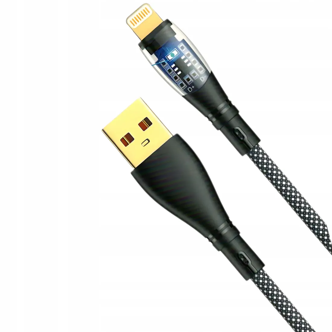 kabel-usb-lightning-quick-sync-z-dioda-led-2-4a-szary-1m