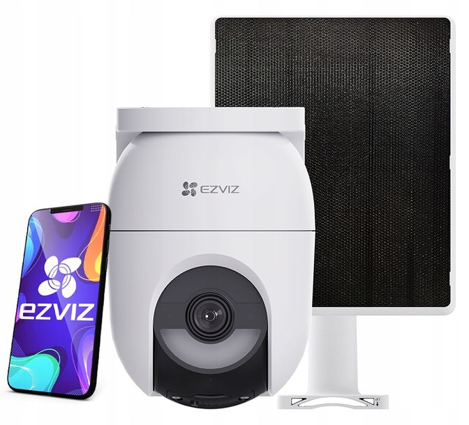 Kamera WiFi 4MPx Obrotowa CB8 Lite 2K+ KIT EZVIZ + Panel Solarny USB-C