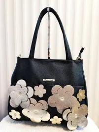 massimo-contti-torba-shopper-czarna-ze-zlotym-kwiaty