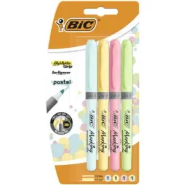 bic-highlighter-grip-pastel-zakreslacze-miks-kolorow-blister-4-sztuki