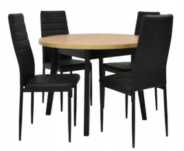 stol-okragly-rozkladany-100x100-130-cm-4-krzesla-ekoskora-czarna