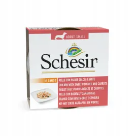 schesir-karma-mokra-dla-psa-kurczak-z-batatami-i-marchewka-w-sosie-85g