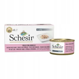 schesir-karma-mokra-multipack-dla-psa-kurczak-z-jagniecina-galaretce-4x85g