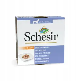 schesir-karma-mokra-dla-psa-tunczyk-z-groszkiem-w-sosie-puszka-85g