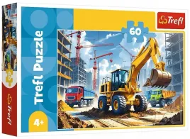 puzzle-60-traktor-koparko-ladowarka-trefl