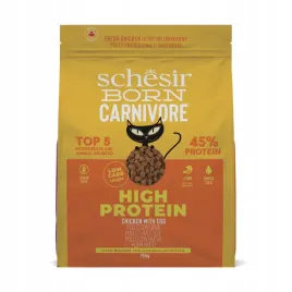 schesir-born-carnivore-sucha-karma-dla-kota-doroslych-kurczak-jajko-255g
