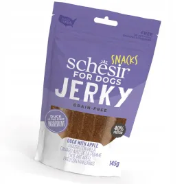 schesir-jerky-przysmak-dla-psow-kaczka-z-jablkiem-suszona-smaczki-145g