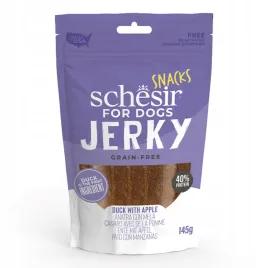 schesir-jerky-przysmak-dla-psow-kaczka-z-jablkiem-suszona-smaczki-145g