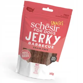 schesir-jerky-przysmak-dla-psow-wolowina-bbq-suszona-smaczki-smakolyk-145g
