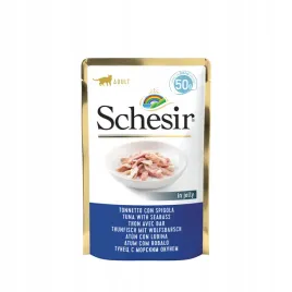 schesir-karma-mokra-dla-kotow-tunczyk-z-okoniem-morskim-saszetka-50g