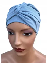 przeplatany-turban-damski-sara-baby-blue-czapka-delikatna-z-bambusa