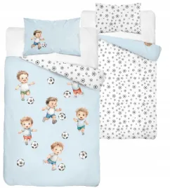 posciel-do-lozeczka-bawelniana-100x135-pilkarze-pilka-niebieska-baby