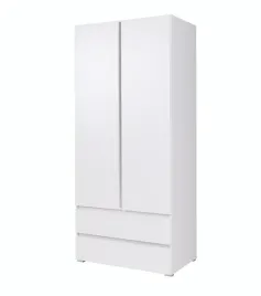 biala-szafa-dwudrzwiowa-z-szufladami-cosmo-c02
