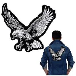 naszywka-orzel-jastrzab-srebrna-haftowana-motocyklowa-xxl-duza-30cmx30cm