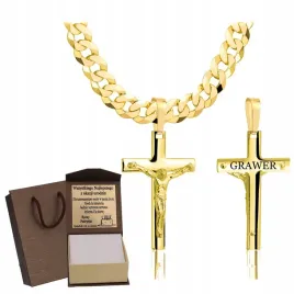 zloty-pelny-lancuszek-meski-pancerka-z-krzyzykiem-pr-925-585-grawer-gratis