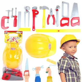 zestaw-narzedzi-kask-budowlany-budowniczy-plac-budowy-mlotek-pila-srubokret