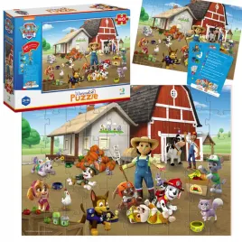 puzzle-wimmel-psi-patrol-na-farmie-60-elementow-karty-z-pytaniami-20045