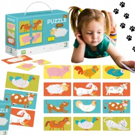 puzzle-duo-polowki-zwierzeta-12-ukladanek-dopasowywanie-elementow-zestaw