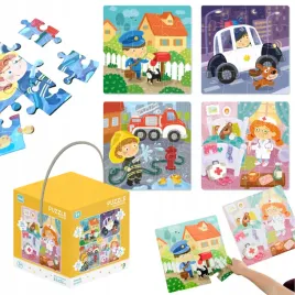 puzzle-4w1-moje-zawody-listonosz-lekarz-policjant-strazak-ukladanki