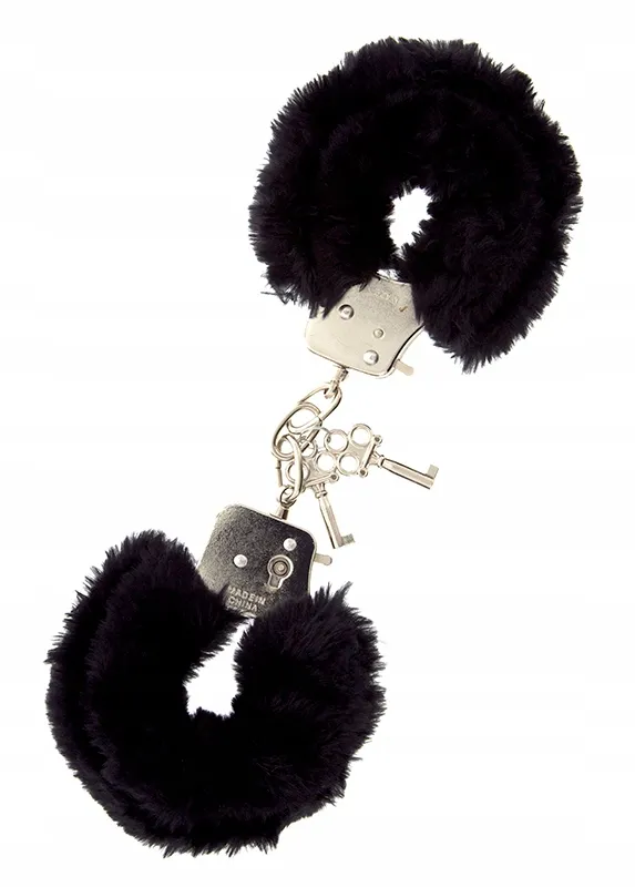 kajdanki-metal-handcuff-with-plush-black
