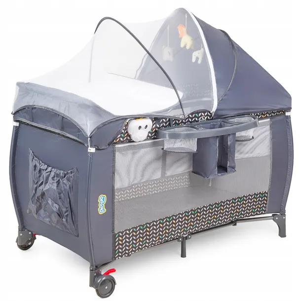 lozeczko-dzieciece-turystyczne-z-przewijakiem-kolor-szary