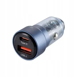 ladowarka-12-24v-usb-30w-usb-c-pd-45w-przezroczysta-niebieska
