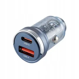 ladowarka-12-24v-usb-18w-usb-c-33w-z-pierscieniem-przezroczysta-niebieska