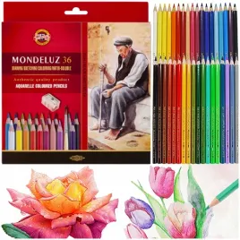 kredki-akwarelowe-mondeluz-koh-i-noor-36-kolorow-artystyczne-pedzelki