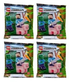 lego-minecraft-minifigure-polybag-4x-steve-zombie-and-pig-662101