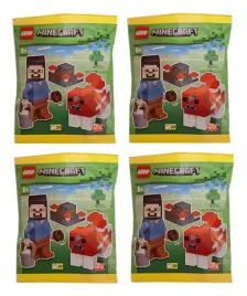lego-minecraft-minifigure-polybag-4x-steve-with-mooshroom-662407