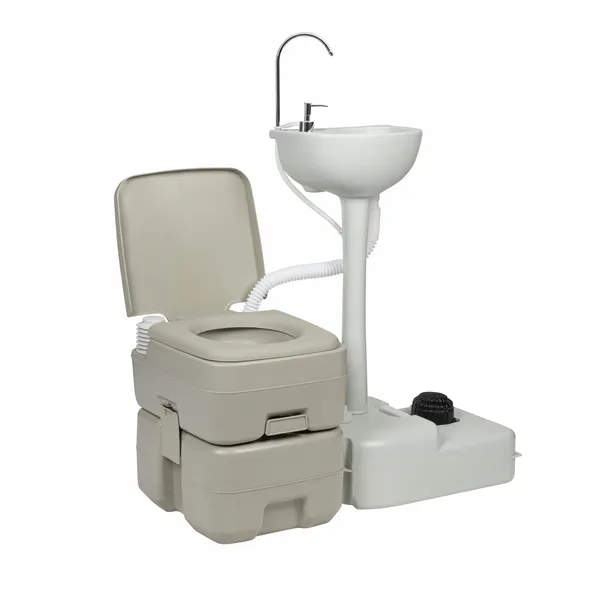 Umywalka Turystyczna + Toaleta Przenośna Mobilne WC 2w1 Zlew TOI Komplet