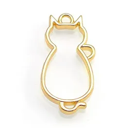 bez123-zawieszka-ramka-do-zywicy-kot-18x38mm-zlota