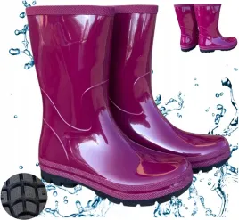 polskie-kalosze-damskie-wysokie-gumowce-robocze-bordowe-lekkie-wygodne