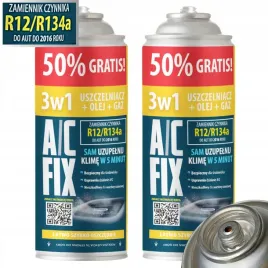2x-ac-fix-r134a-gaz-olej-uszczelniacz-3w1-czynnik-chlodniczy-klimatyzacji
