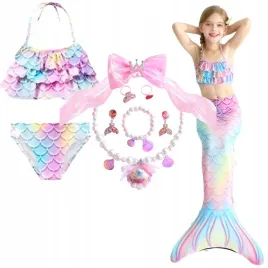 stroj-kapielowy-dla-dziewczynki-syrenka-kostium-z-ogonem-dwuczesciowy-150cm