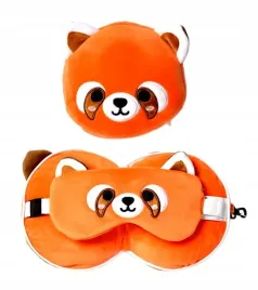 czerwona-panda-poduszka-podrozna-maseczka-maskotka