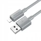 hoco-kabel-usb-a-do-lightning-24a-x107-1-m-szary-stan-nowy