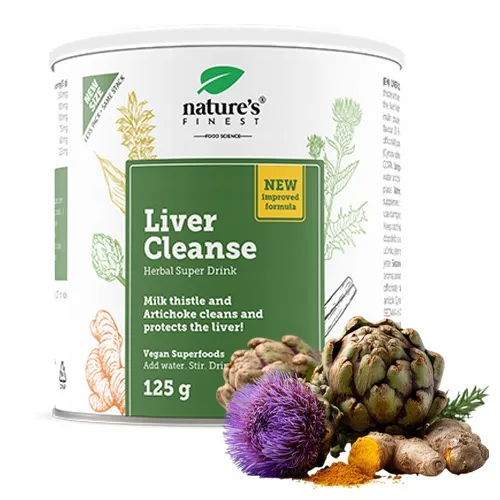 Liver Cleanse proszek 125g - Wsparcie wątroby z kurkumą, ostropestem i karczochem