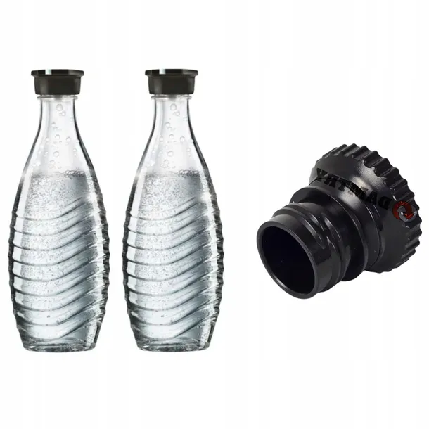 2szt. Szklana Butelka Karafka + Adapter do SodaStream Terra Art Spirit