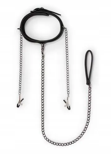 wiazania-leather-collar-with-nipple-chains