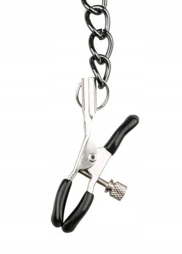 wiazania-leather-collar-with-nipple-chains-waga-z-opakowaniem-0-5-kg