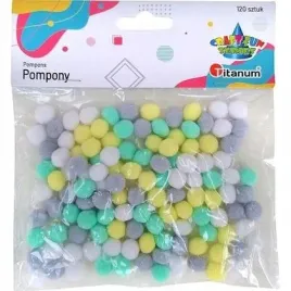 pompony-poliestrowe-10mm-mix-120szt-titanum