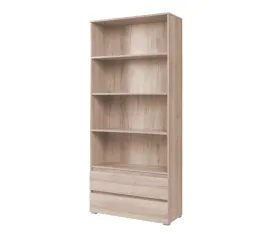 wysoki-regal-na-ksiazki-regal-z-szufladami-regal-dab-sonoma-cosmo-c03