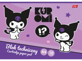 kuromi-szkolny-blok-techniczny-a4-bialy-10-kartek-190-g-m-hello-kitty