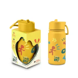 brosky-pattern-stalowa-butelka-na-wode-w-kolorze-zoltym-450ml